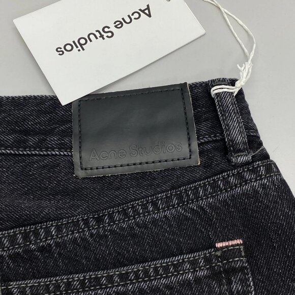 NEW ACNE STUDIOS Women’s Mece Vintage High Waist Tapered  Jeans Black Size 28x30 - Picture 6 of 11